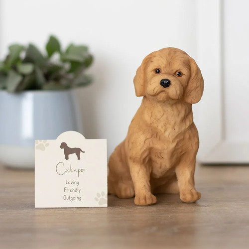 Cockapoo dog ornament resin - dog,
