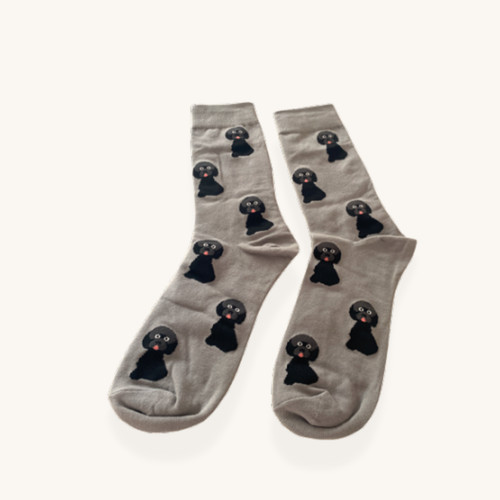 Black cockapoo socks - cockapoo,