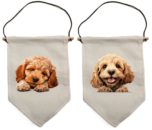 Cockapoo pennant flag - cockapoo,