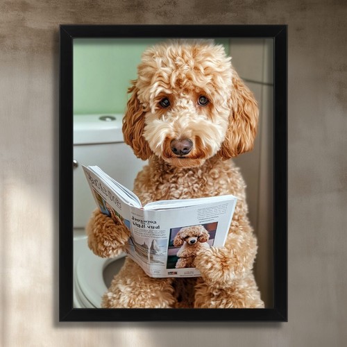 Cockapoo bathroom art print - cockapoo,
