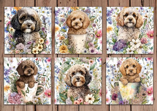 Cockapoo dog card toppers - cockapoo,