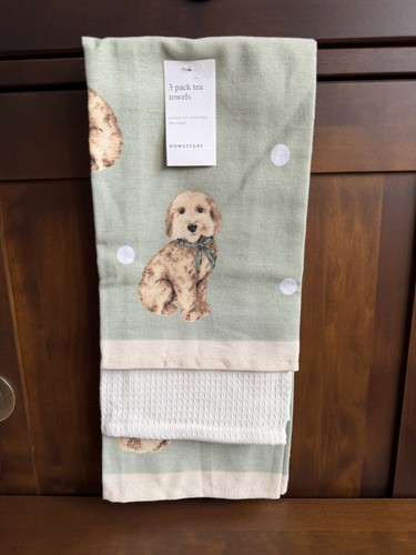 Cockapoo kitchen tea towel - tea,