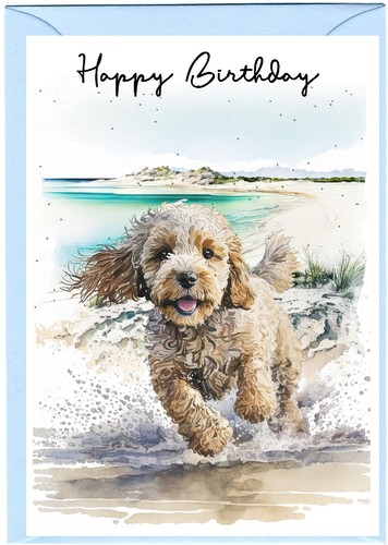 Cockapoo doodle dog - dog, (4"x